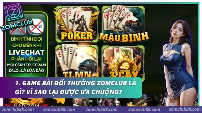 Sảnh Game bài Zomclub: Nơi hội tụ các tựa game bài đỉnh cao với tỷ lệ trả thưởng hấp dẫn.